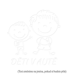 Dieťa v aute Dvaja chlapci 2 samolepka na auto