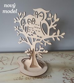 Stojan na šperky Strom dvě sovy