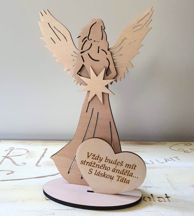 Anjel s citátom Vždy budeš mať strážneho anjela Táta