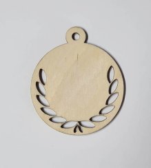 Medaile dřevěná kulatá vzor 5 polotovar , balení 30 ks nebo 50 ks