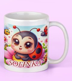 Hrnek se jménem s beruškou