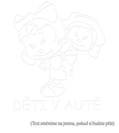 Deti v aute dievčatká 3 nálepka na auto