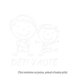 Dieťa v aute Dvaja chlapci samolepka na auto