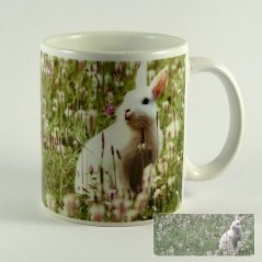 Hrnček králik biely