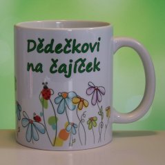 Hrnek keramický s potiskem Dědečkovi na čajíček