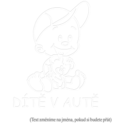 Dieťa v aute Chlapec s medvedíkom nálepka na auto