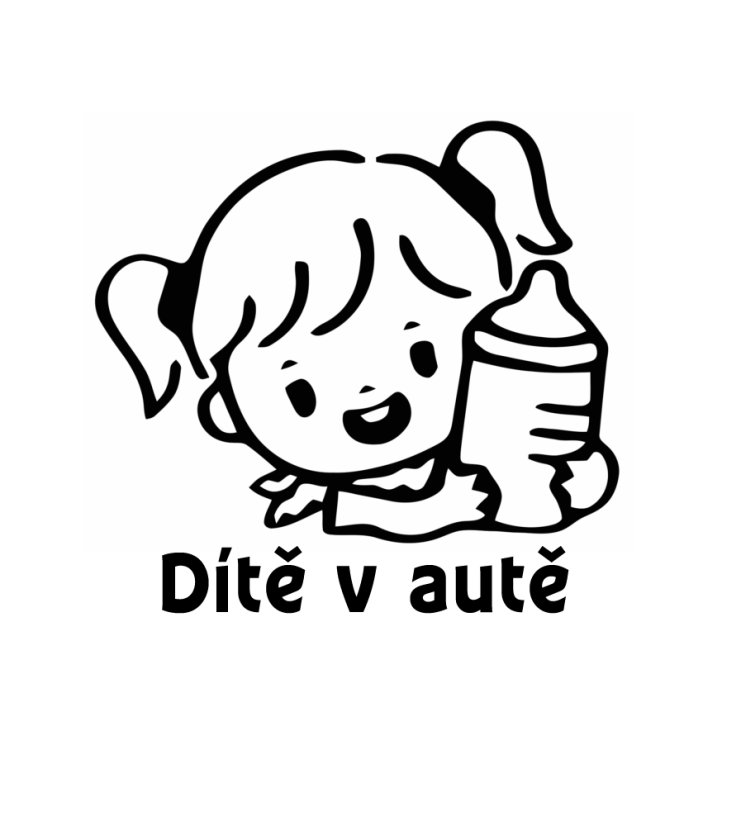 Dieťa v aute nálepka