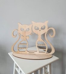 Stojan na šperky Dvě kočky