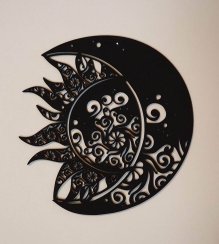 Slnko mesiac ornamenty obraz