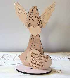 Anděl s citátem Anděl je někdo, kdo