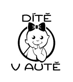 Dieťa v aute dievčatko nálepka na auto