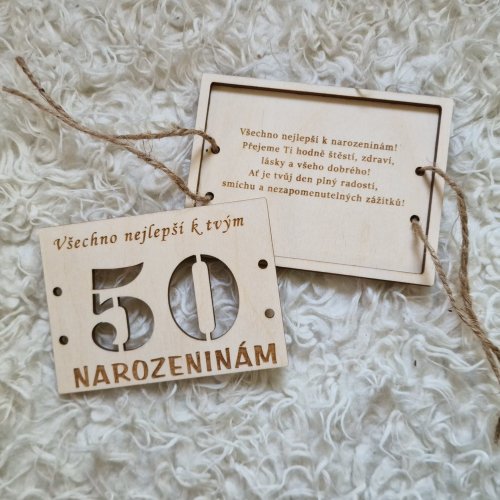 Darčeková krabička k narodeninám (vaše vlastné číslo) menšia