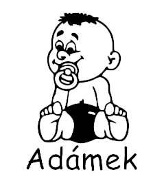 Dítě v autě Jméno 2 samolepka na auto
