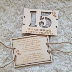 Darčeková krabička k narodeninám (vaše vlastné číslo) menšia veľkosť