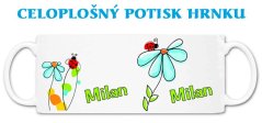 Keramický hrnek se jménem - zelené jméno vpředu i vzadu