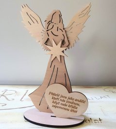 Anděl s citátem Přátelé andělé