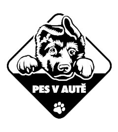 Pes v aute salepka na auto Vlčiak