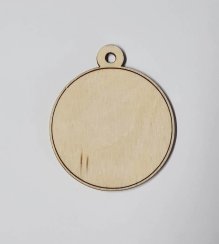 Medaile dřevěná kulatá lem vzor polotovar , balení 30 ks nebo 50 ks