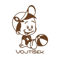 Dítě v autě Kluk s balónem samolepka na auto