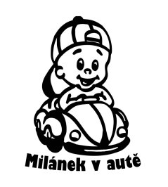 Dieťa v aute Chlapec v aute v aute nálepka na aute