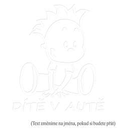 Dieťa v aute Chlapec sedí  samolepka na auto