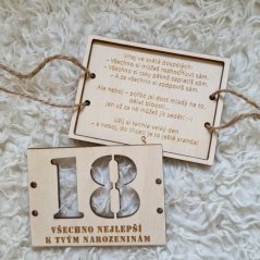 Dárková krabička na peníze k Narozeninám (vaše vlastní číslo) menší 2