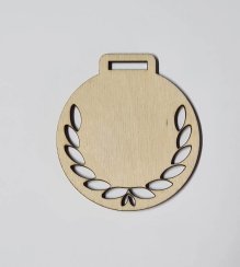Medaile dřevěná kulatá vzor 3 polotovar , balení 30 ks nebo 50 ks