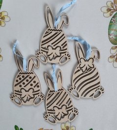 Velikonoční vajíčka dřevěná sada 4 ks