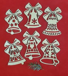 Vánoční zvonky sada 6 ks