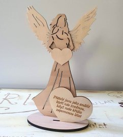 Anjel s citátom Moji anjelskí priatelia