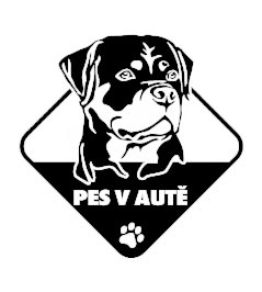 Pes v aute Rotvajler nálepka na auto