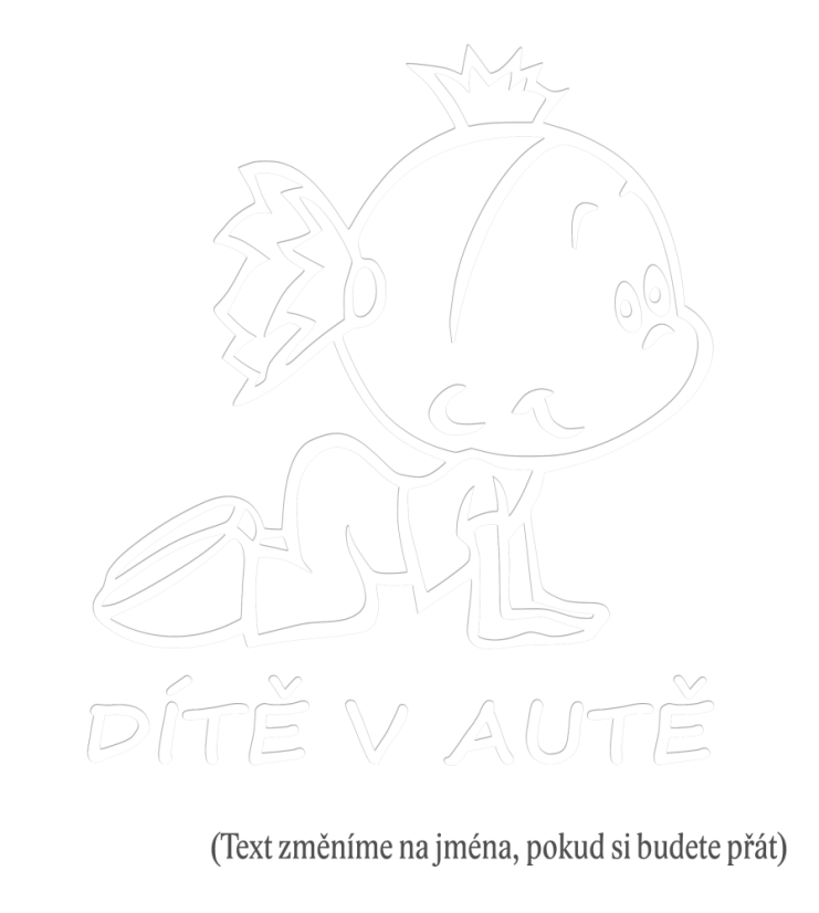 Děti v autě jména holka leze samolepka na auto - Barva samolepky >>>>VYBERTE SI: Levandulová, Velikost samolepky: Velikost B