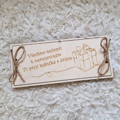 Darčeková krabička na peniaze k narodeninám