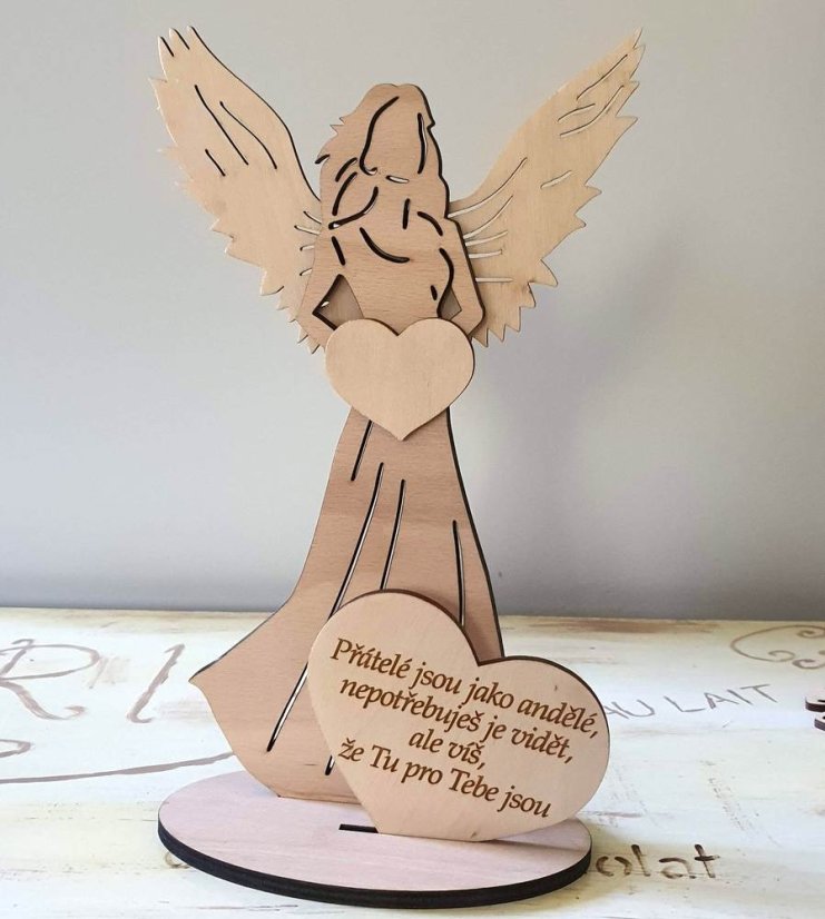 Anjel s citátom Priatelia sú tu pre vás