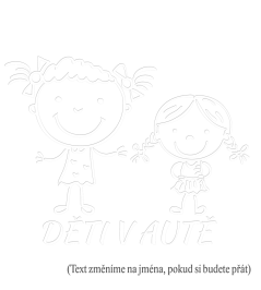 Deti v aute mená dievčatá nálepka na auto