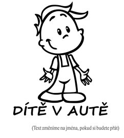 Chlapček  nálepka na auto