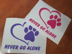 Tlapka srdce 1 nálepka na auto