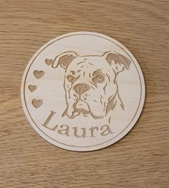 Podtácky so stojanom Boxer s vlastným menom 6 ks