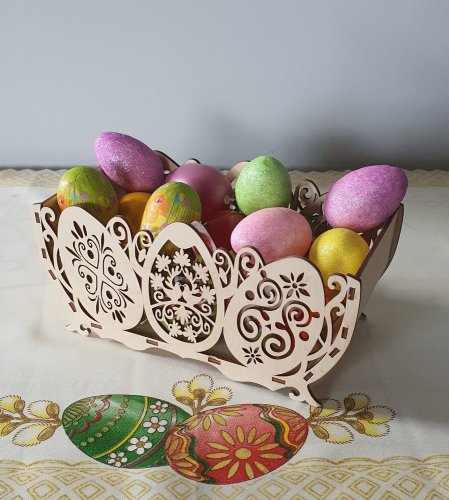 Velikonoční košík dřevěný