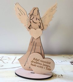 Anjel s citátom Keď zapáliš lampu iného