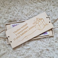 Darčeková krabička na peniaze k narodeninám