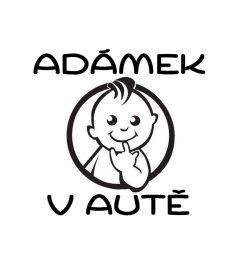 Dieťa v aute chlapec nálepka na auto