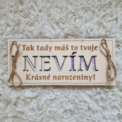 Dárková krabička na peníze k Narozeninám NEVÍM co chci