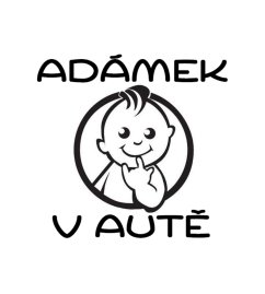 Dieťa v aute chlapec nálepka na auto