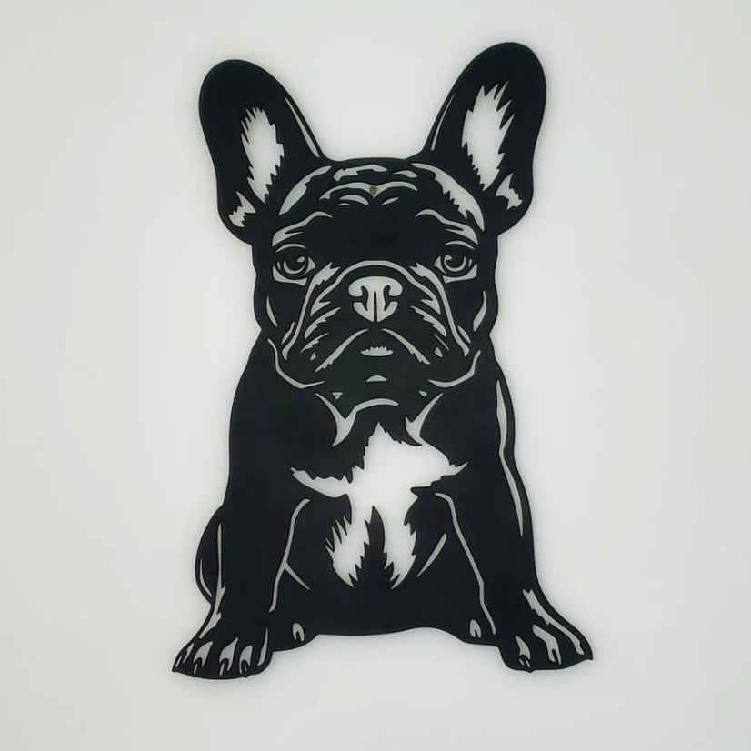 Buldoček hlava obraz - Barevné provedení: Přírodní motiv, bez nátěru