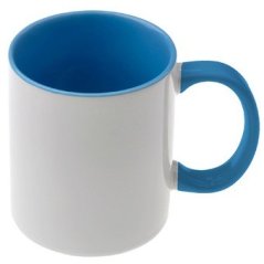 Hrnek s Vaší fotkou světle modrý vnitřek a ucho