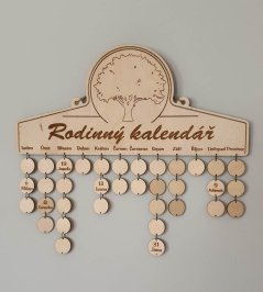 Rodinný kalendár s menami Strom života