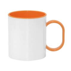 Plastový lehký oranžový hrnek s Vaší fotkou 0,3 l