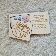 Dárková krabička na peníze k narozeninám DÁREK