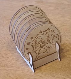 Podtácky s bišónom s vlastným menom 6 ks